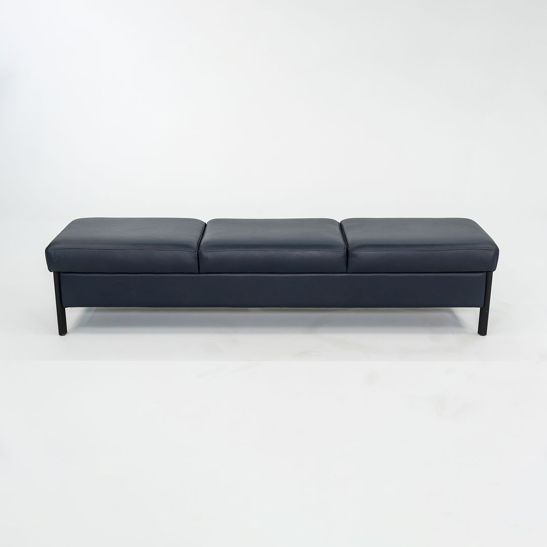 3-Seat Leather Bench