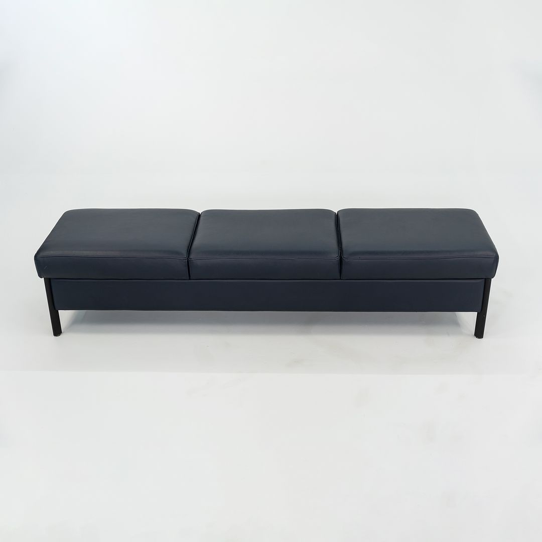 3-Seat Leather Bench