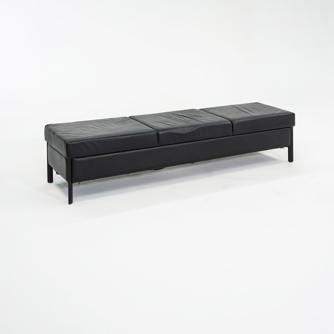 3-Seat Leather Bench