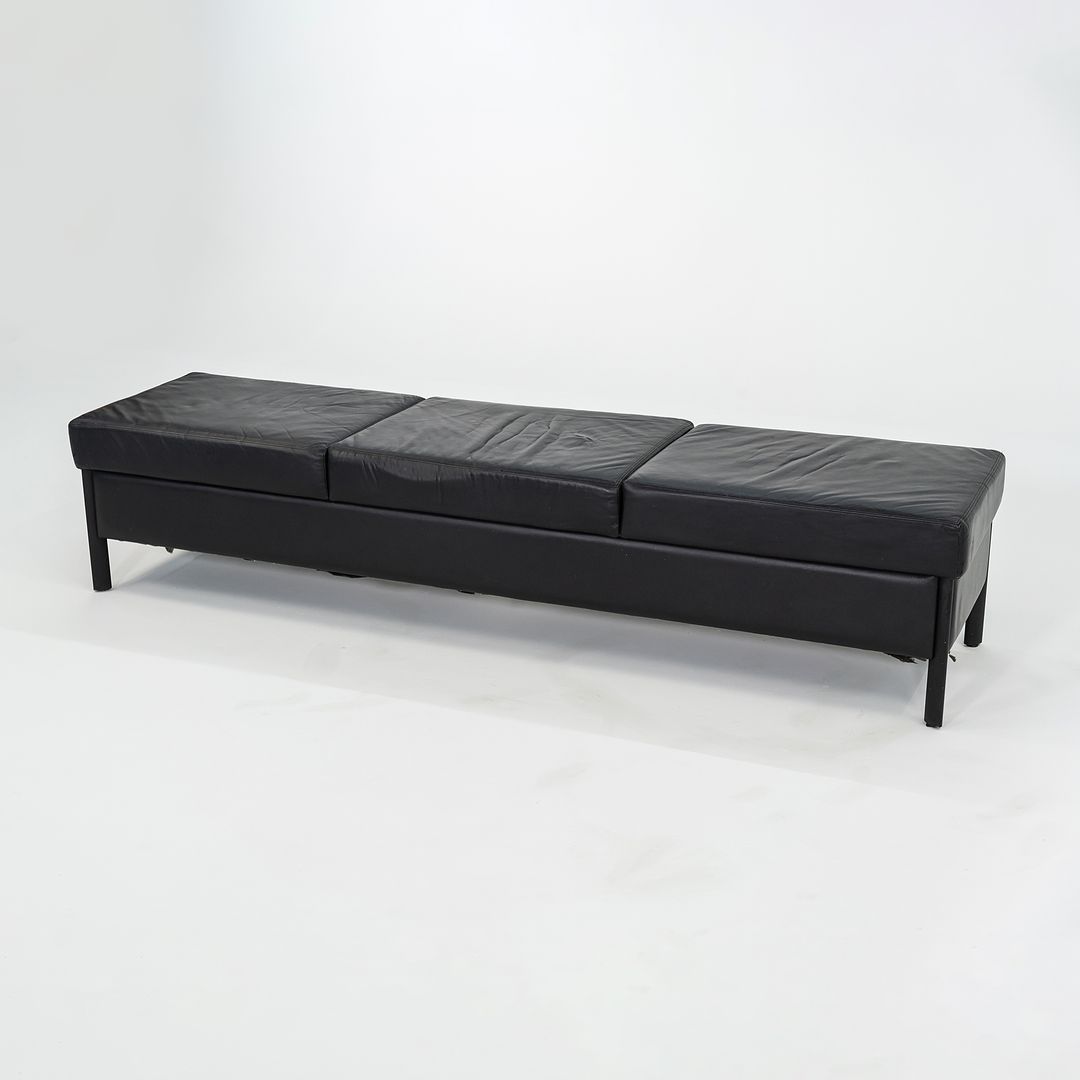 3-Seat Leather Bench