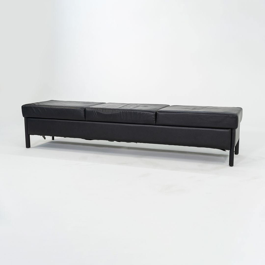 3-Seat Leather Bench
