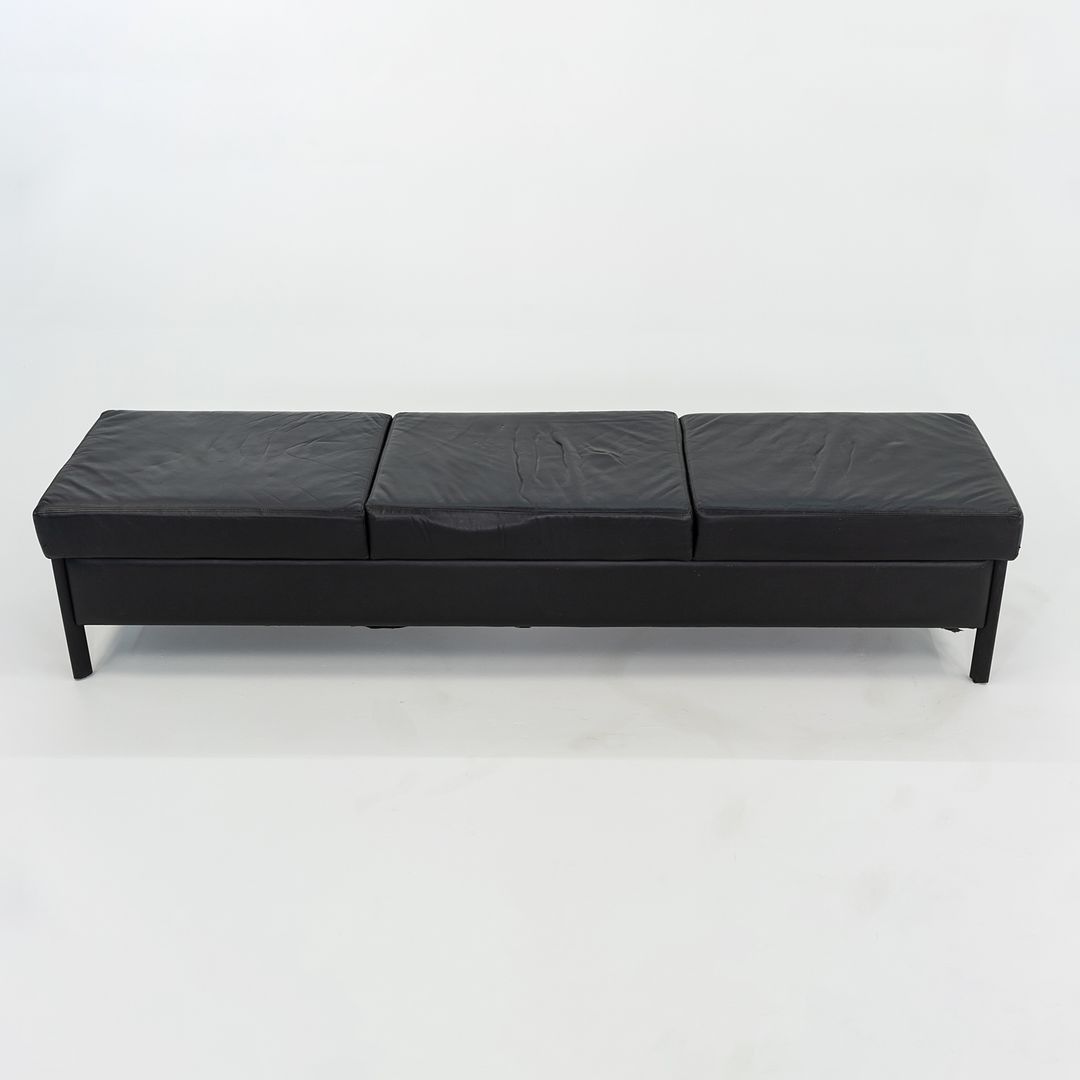 3-Seat Leather Bench