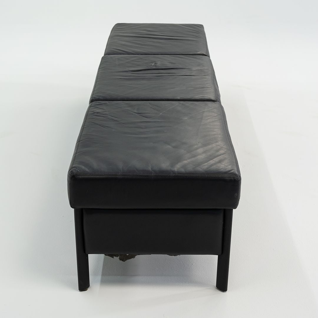 3-Seat Leather Bench