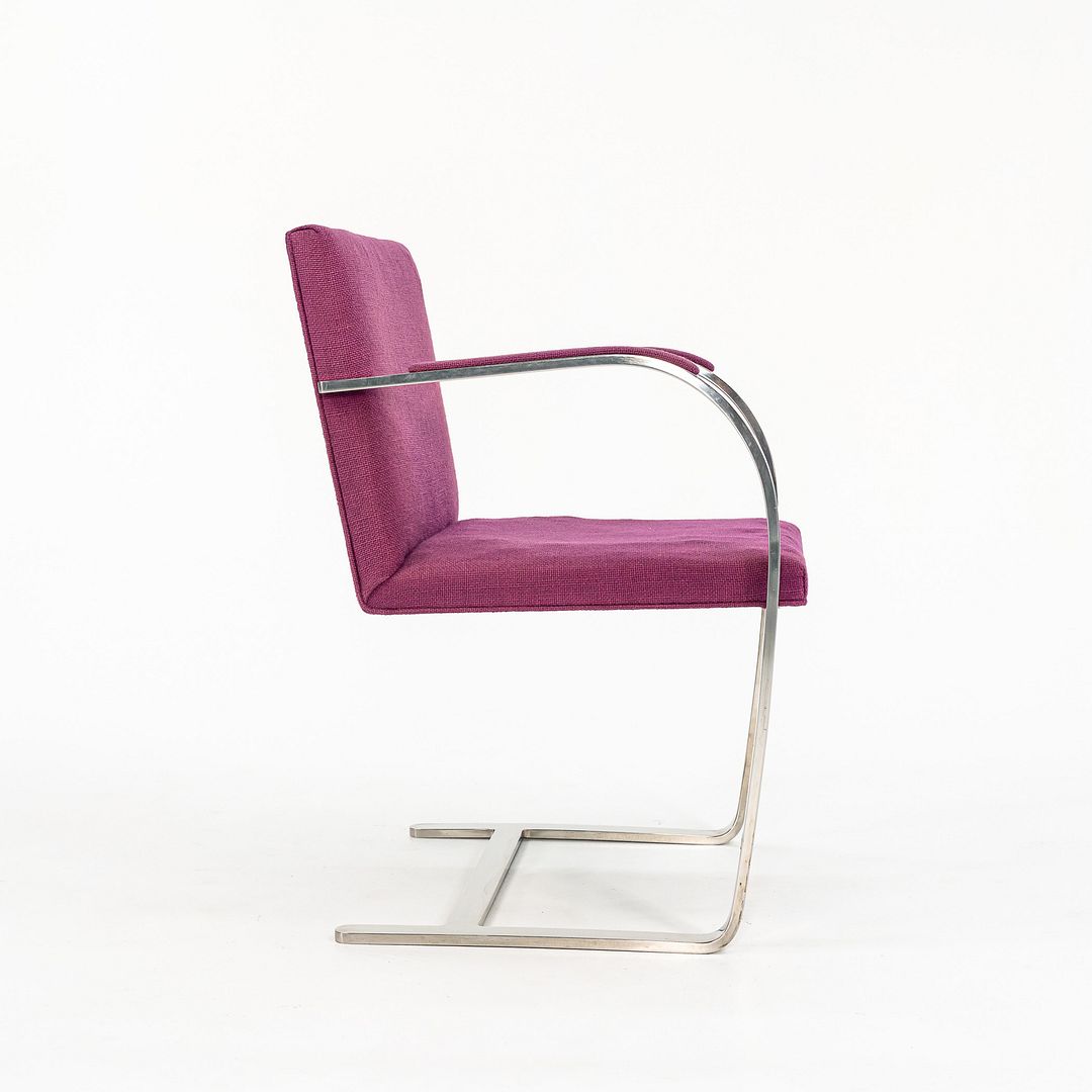 Stainless Flat Bar Brno Armchair, Model MR50