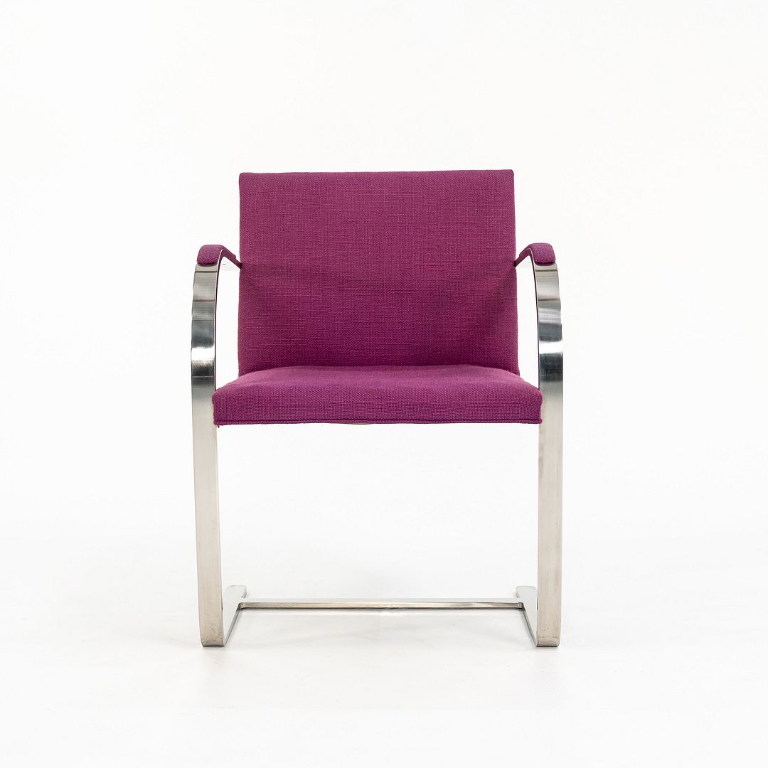 Stainless Flat Bar Brno Armchair, Model MR50