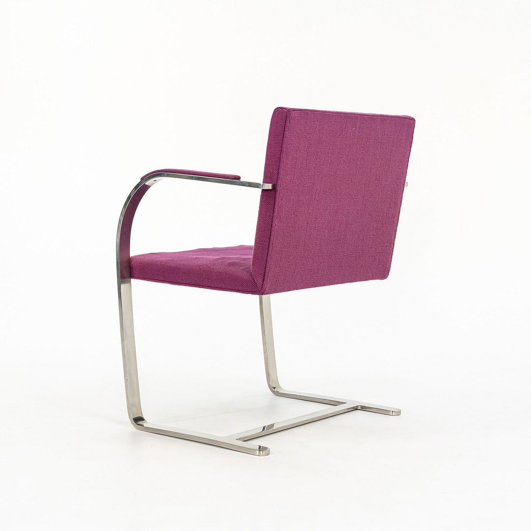 Stainless Flat Bar Brno Armchair, Model MR50