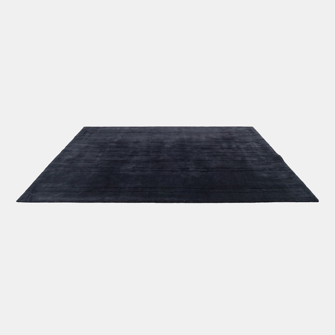 Black and Grey Woodlines Area Rug