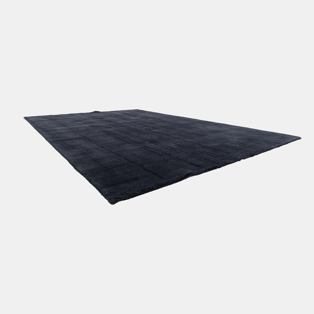 Black and Grey Woodlines Area Rug