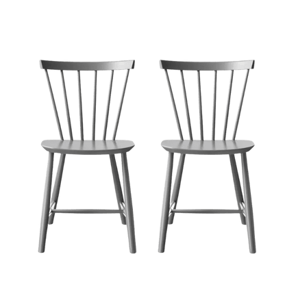 J46 Dining Chair — Signal Grey Painted Beech — Set of 2