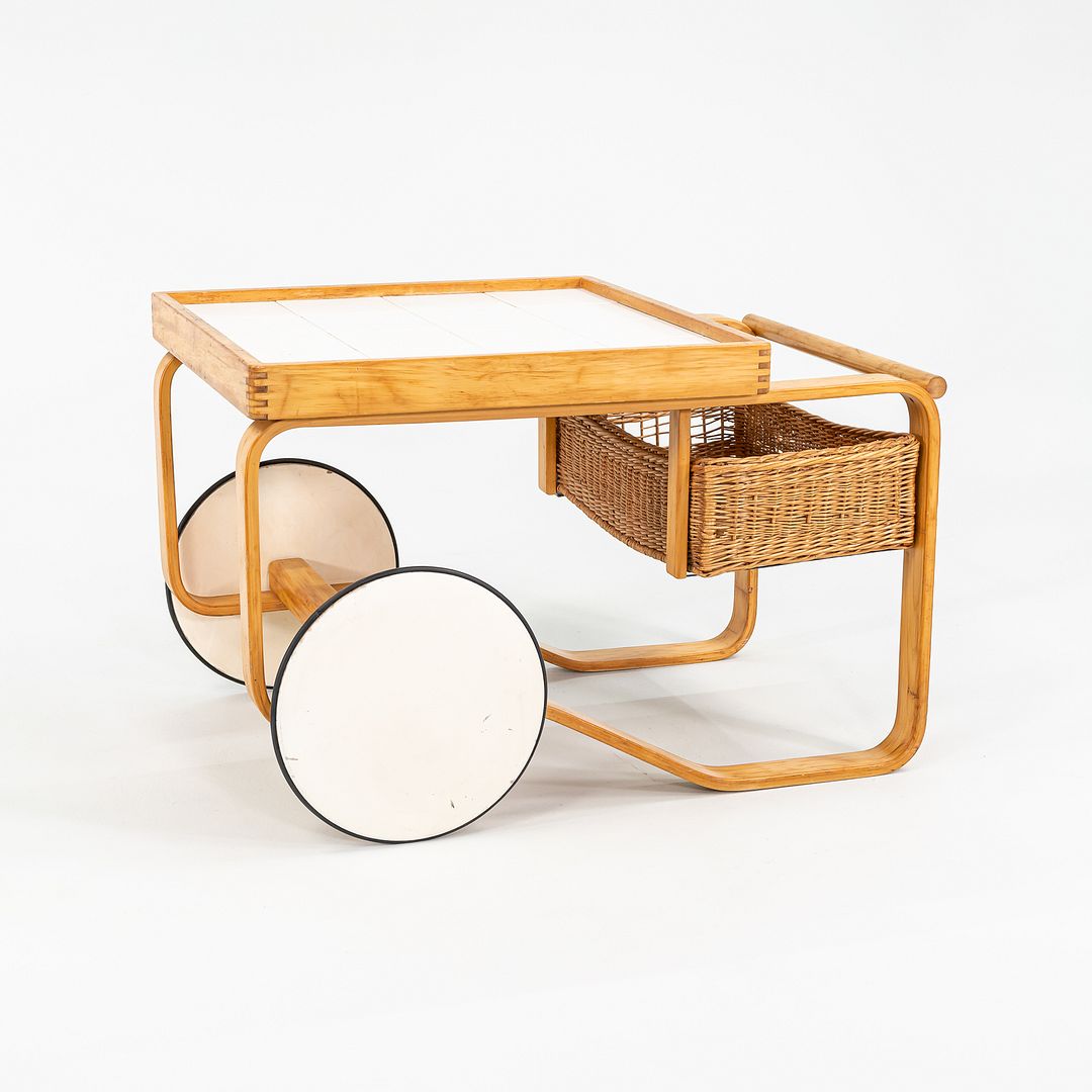 美品■ドリアデ■イタリア■アルケミラ■ラタン■2脚セット■A/ALEPH Alvar Aalto Tea Trolley 900 For Artek by Aino and Alvar Aalto | Rarify