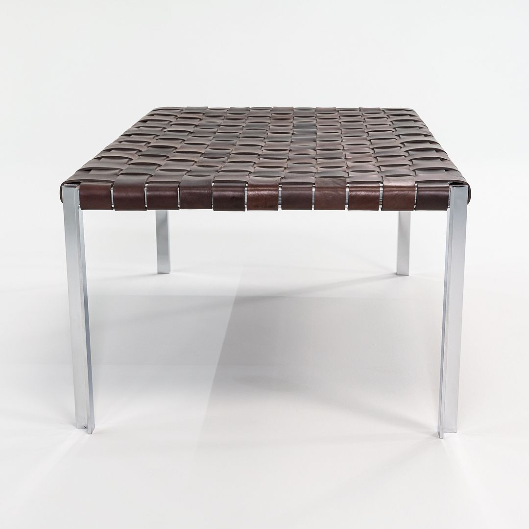 TG-18 Small Woven Leather Bench