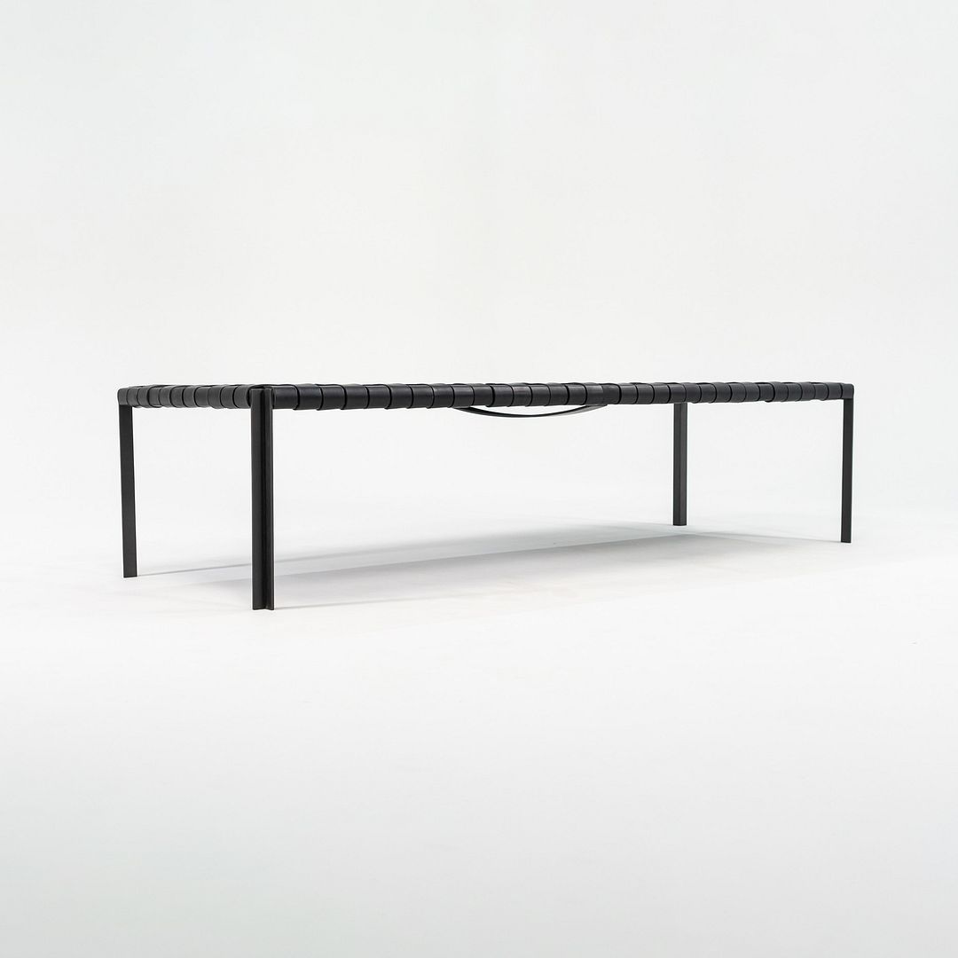 TG-18 Long Woven Leather Bench