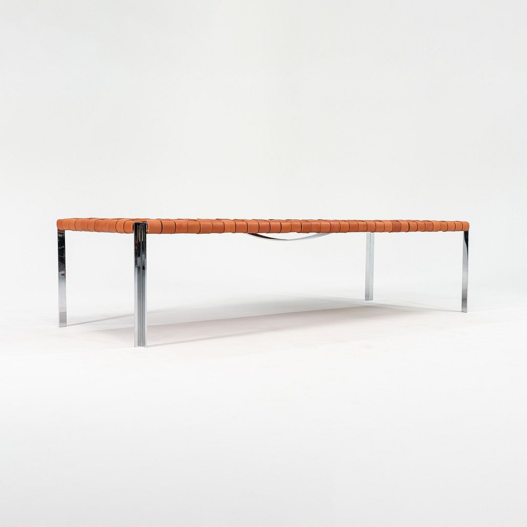 TG-18 Long Woven Leather Bench