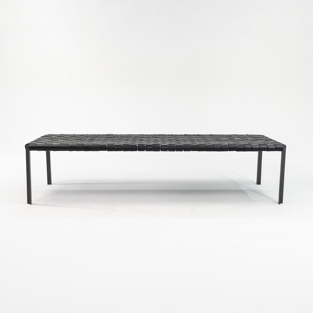 TG-18 Long Woven Leather Bench