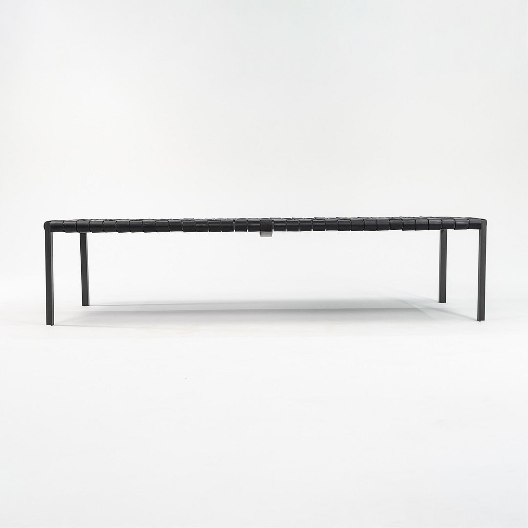 TG-18 Long Woven Leather Bench
