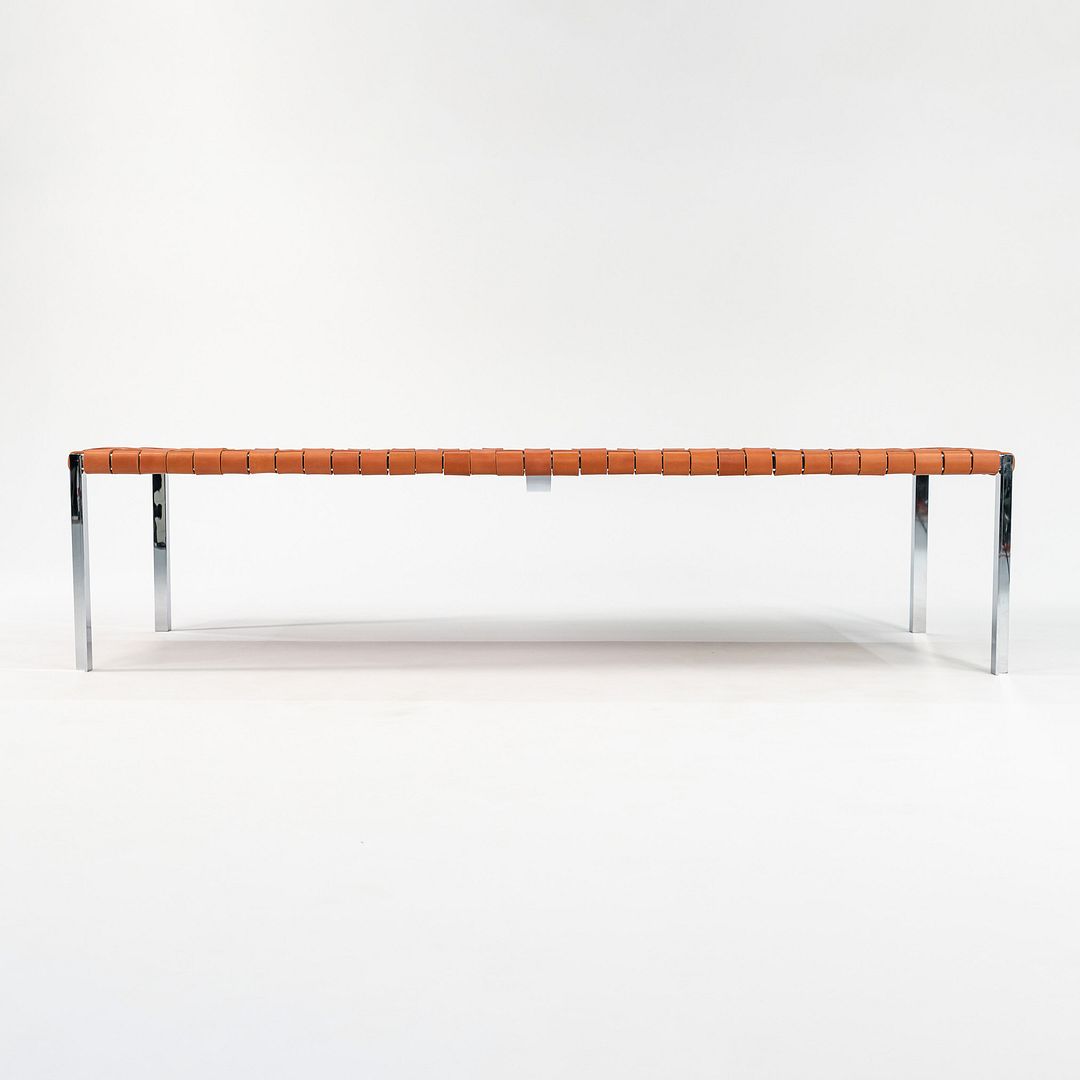 TG-18 Long Woven Leather Bench