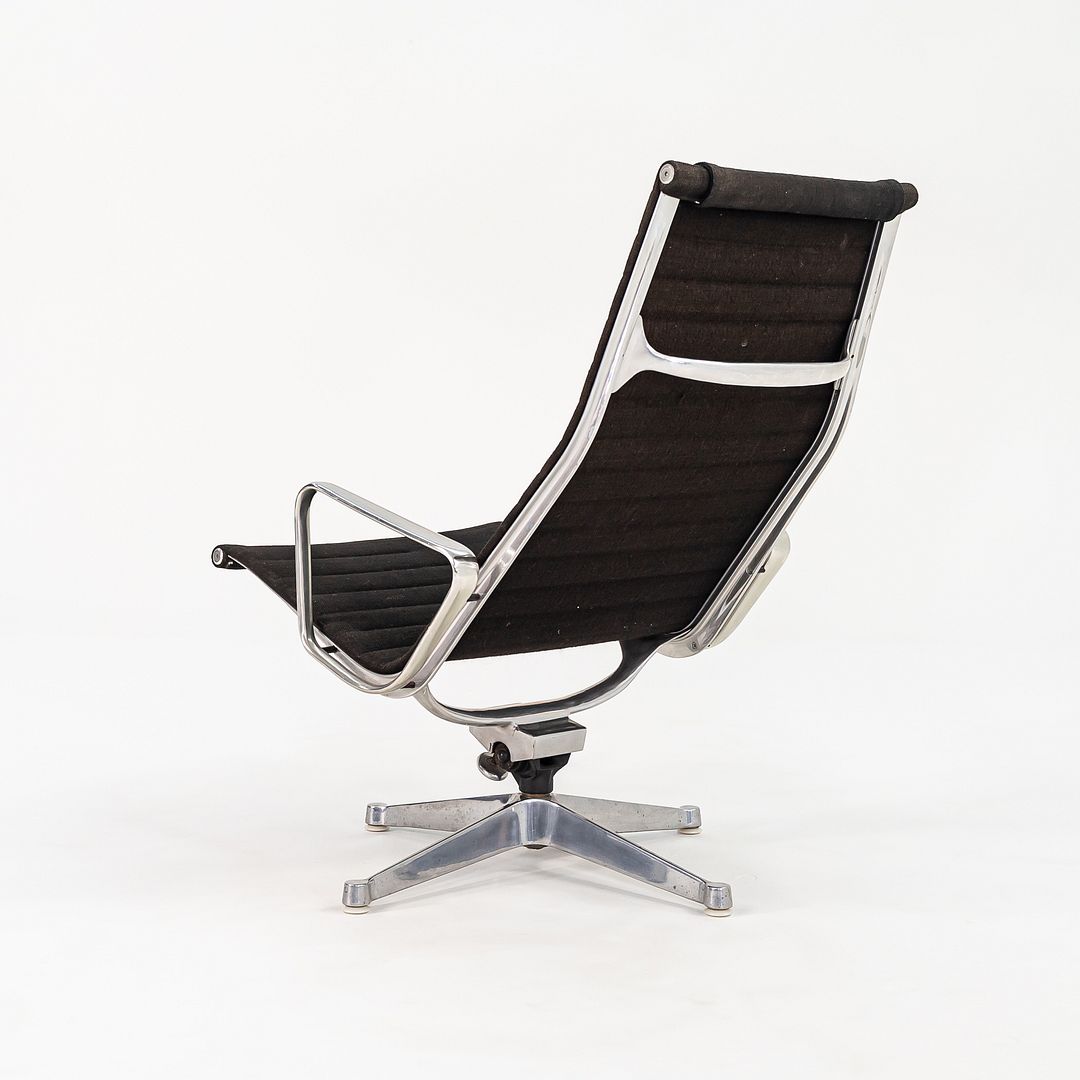 Eames Aluminum Group Lounge Chair and Ottoman, EA125 and EA124