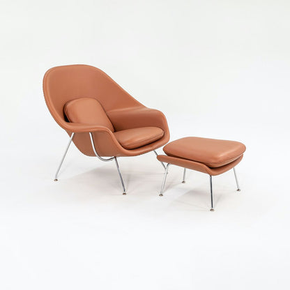 Knoll Womb Chair and Ottoman, Models 70L and 74Y by Eero Saarinen
