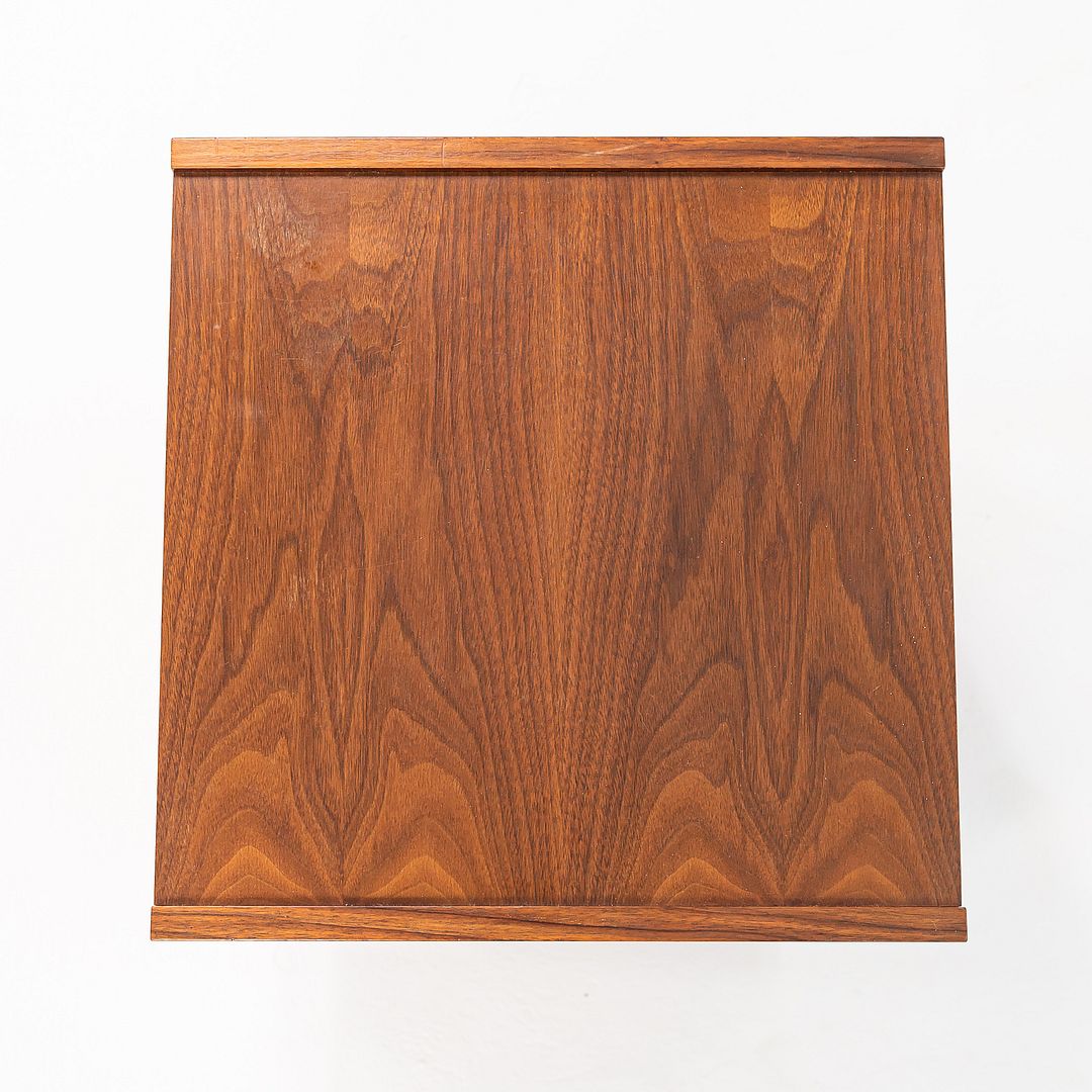 Rolling Teak Bedside Table
