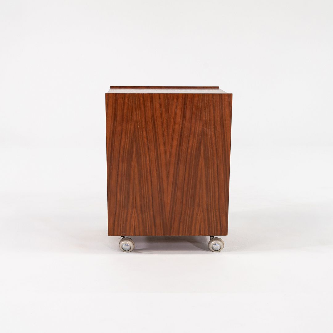 Rolling Teak Bedside Table