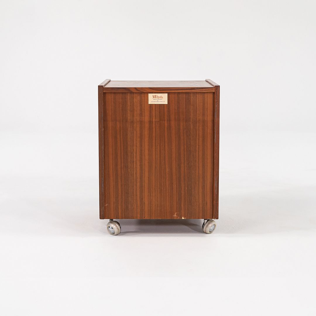 Rolling Teak Bedside Table