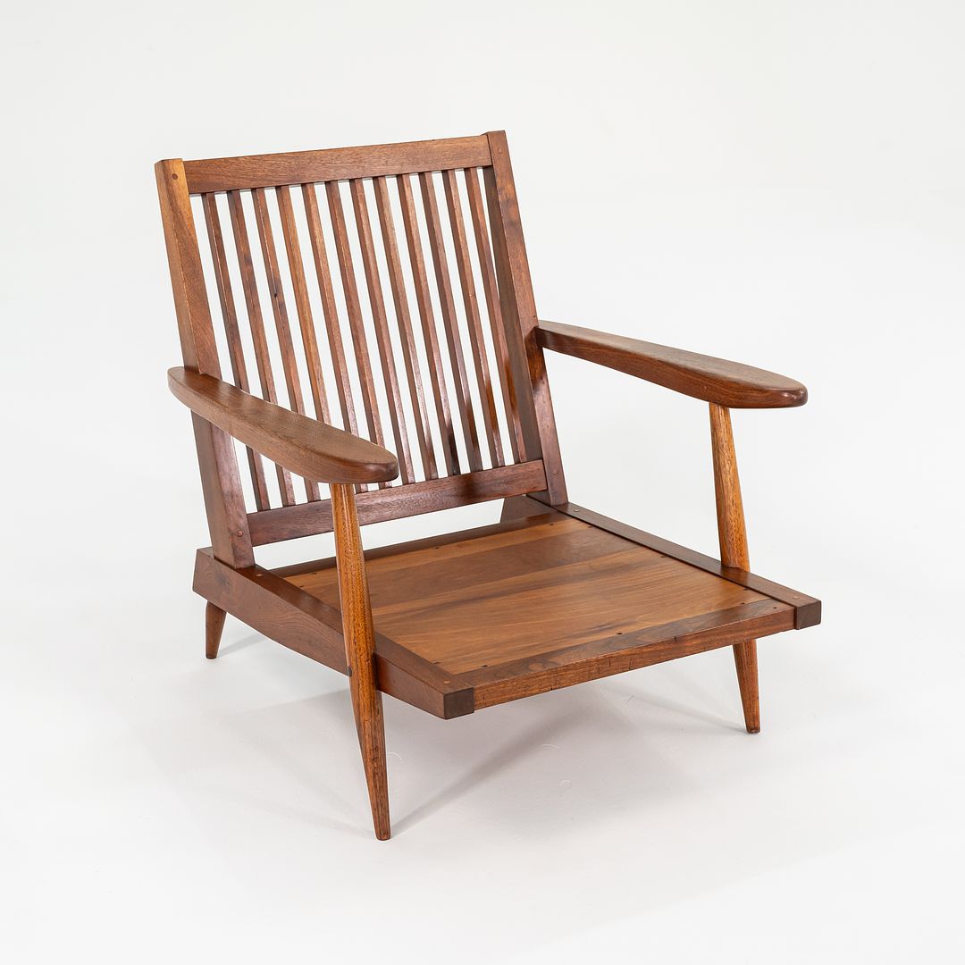 Slatted Lounge Chair with Arms