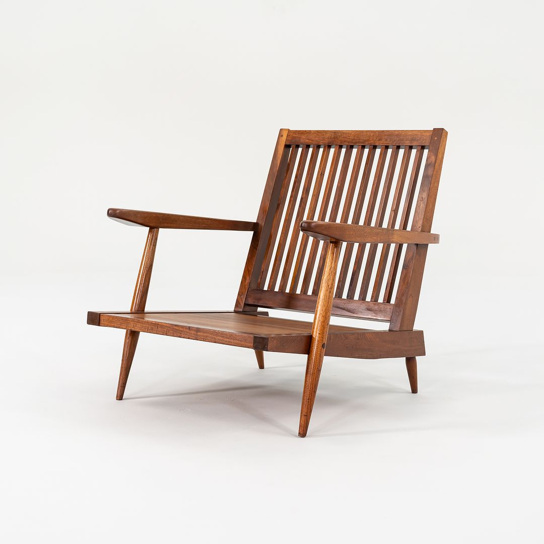 Slatted Lounge Chair with Arms