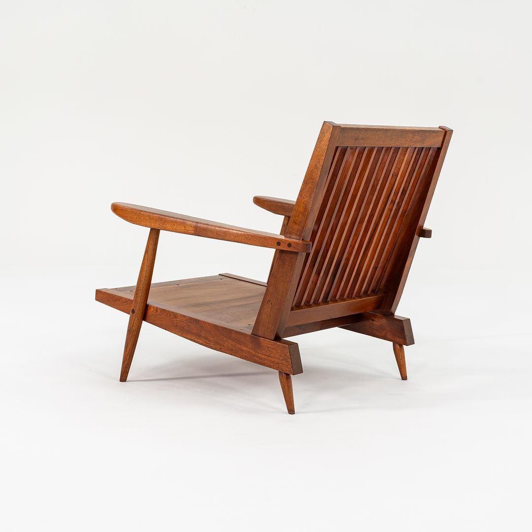 Slatted Lounge Chair with Arms