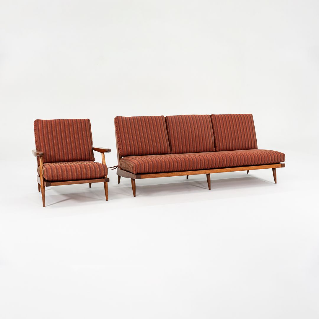 Slatted Lounge Chair with Arms