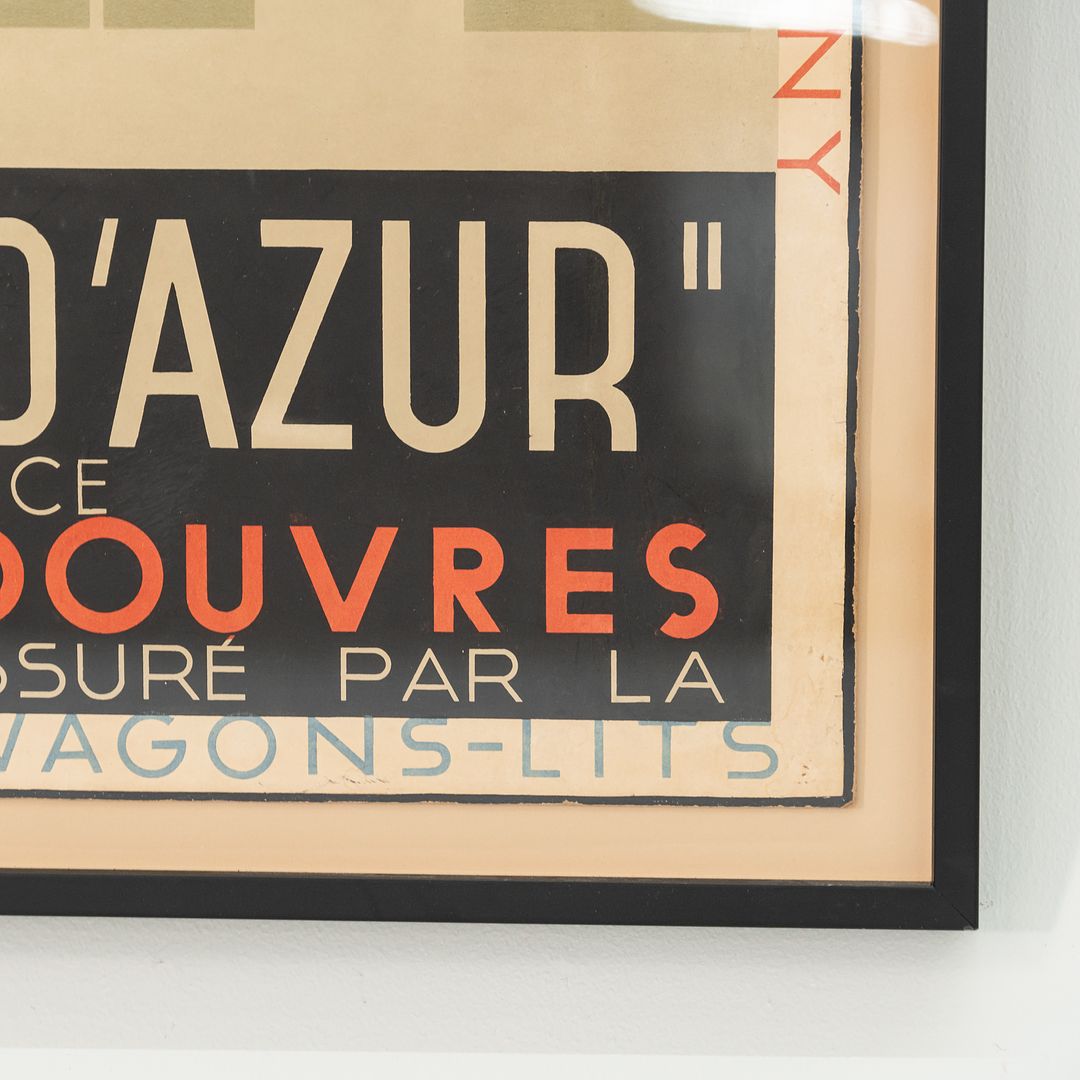 COTE D'AZUR Travel Poster, 1931