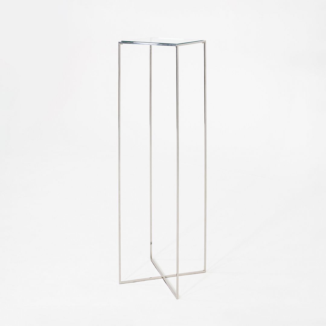 Glass and Steel Pedestal