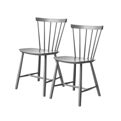 J46 Dining Chair — Signal Grey Painted Beech — Set of 2
