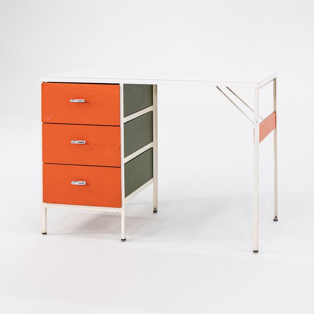 Three-Drawer Steel Frame Desk