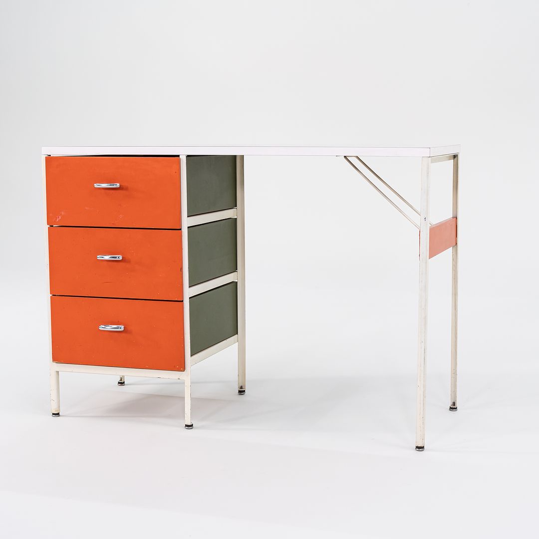 Three-Drawer Steel Frame Desk