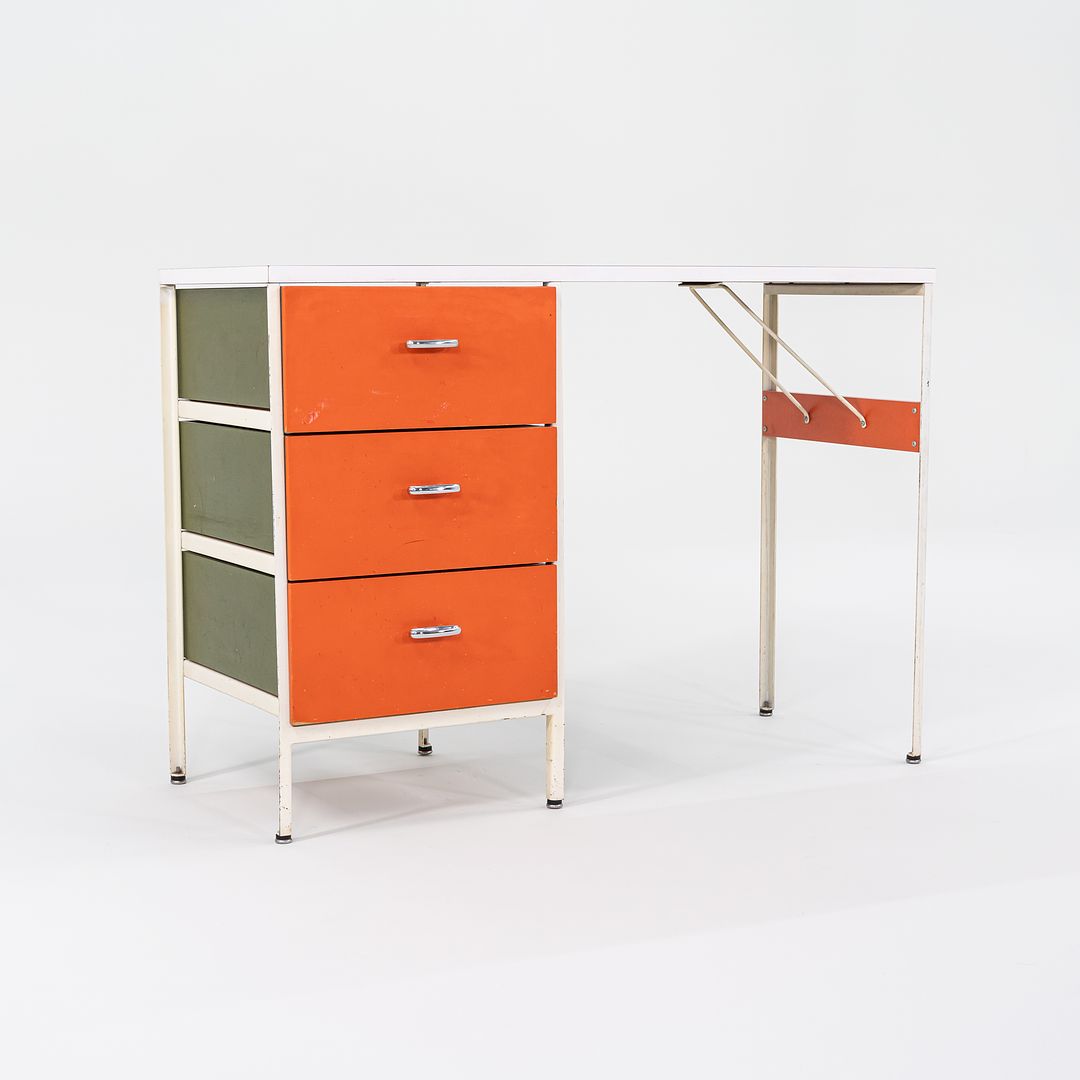 Three-Drawer Steel Frame Desk