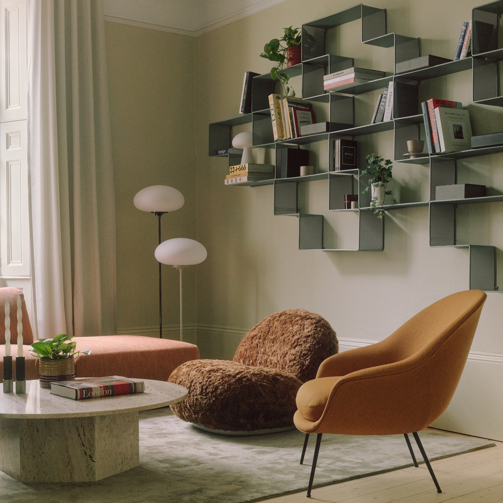 Bat Lounge Chair — High and Low Back with Conic Base