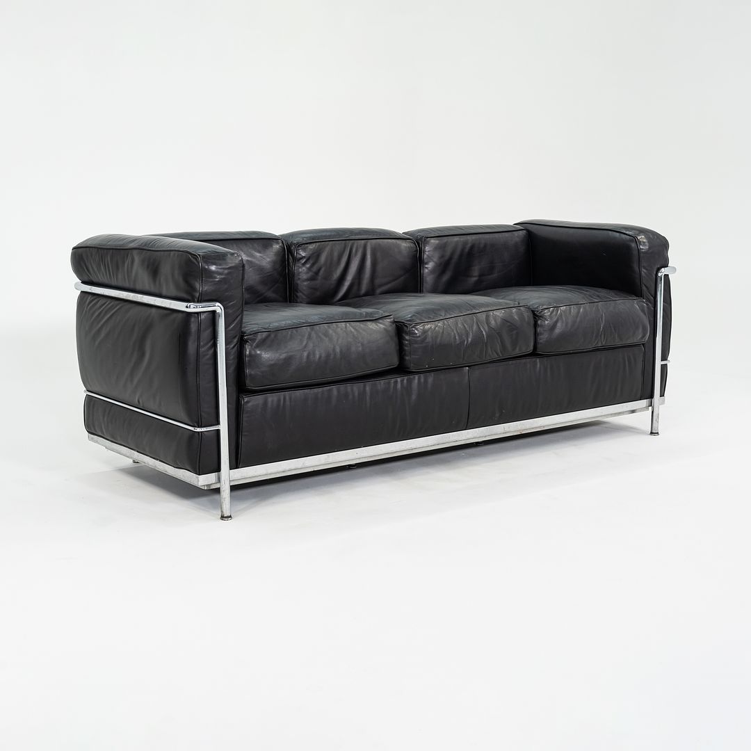 LC2 Petite Modele Three Seat Sofa by Le Corbusier, Pierre LC2 Petite Modele Three Seat Sofa by Le Corbusier, Pierre