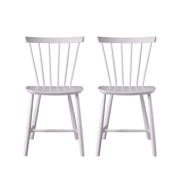 J46 Dining Chair — Violet Hair Painted Beech — Set of 2