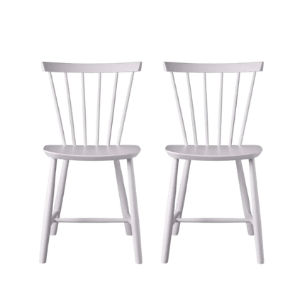 J46 Dining Chair — Violet Hair Painted Beech — Set of 2