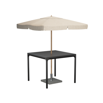 Four Aluminum Parasol Table