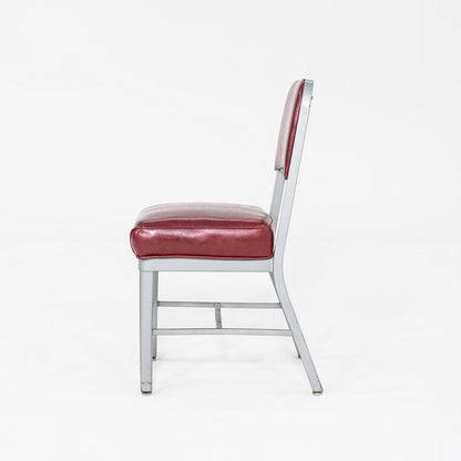 Navy Aluminum Upholstered Side Chair, Model 1002
