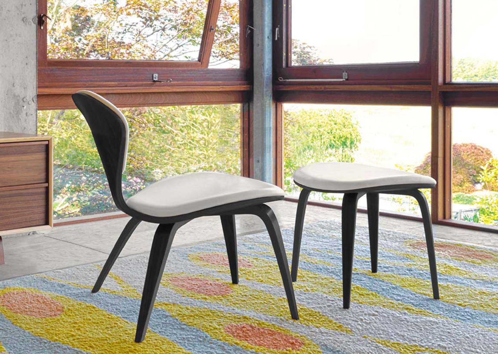 Cherner Lounge Side Chair with Seat and Back Pads