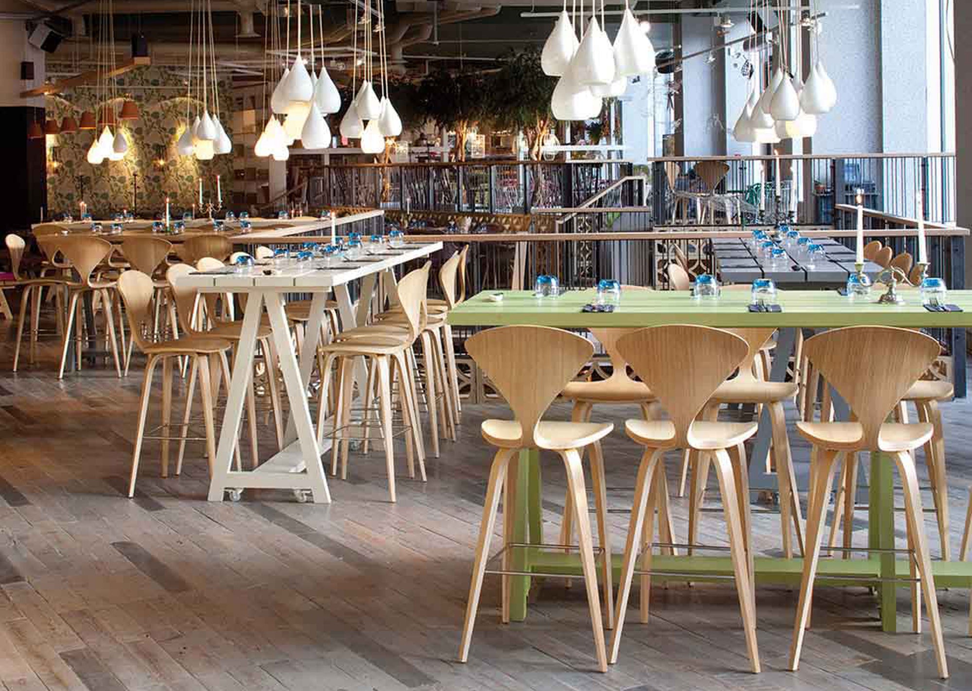 Cherner Wood Bar and Counter Chair