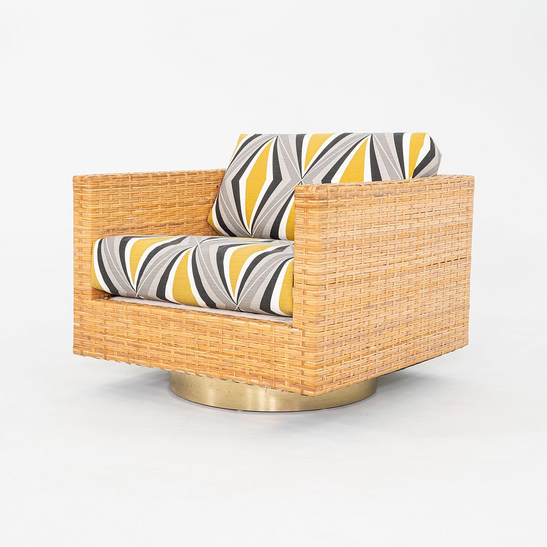Rattan Cube Swivel Chairs
