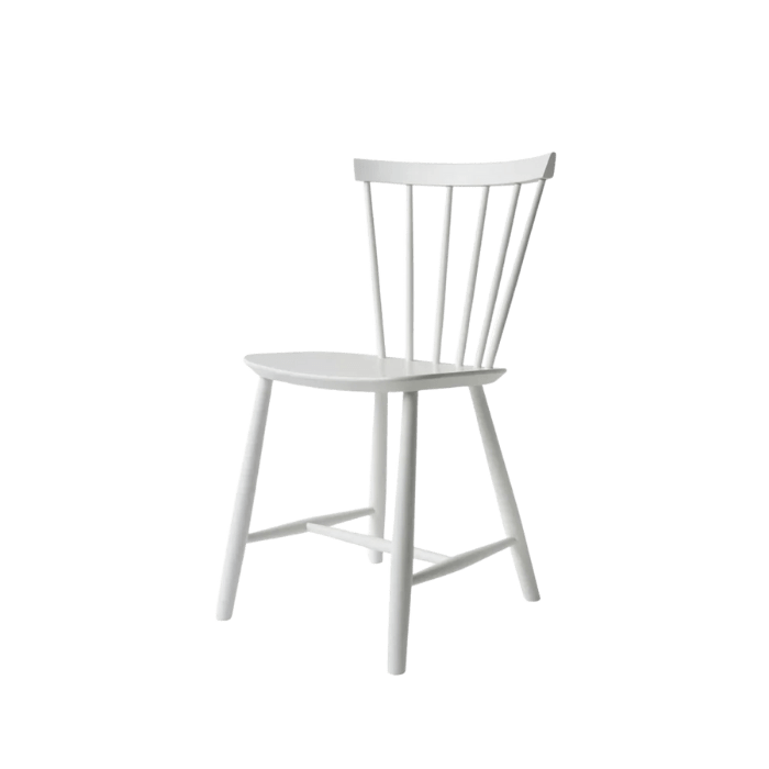 J46 Dining Chair — Pure White Painted Beech