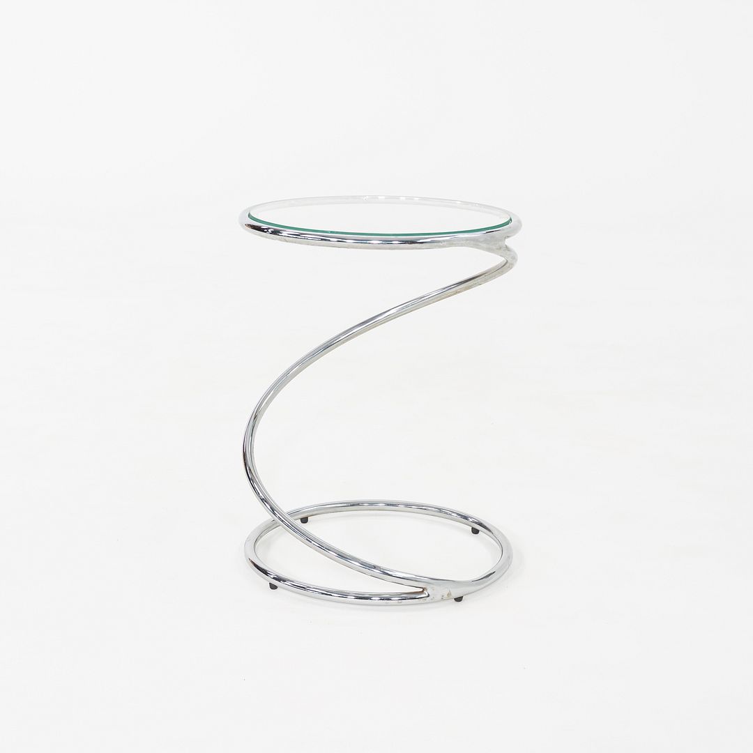 Round Chrome Side Tables