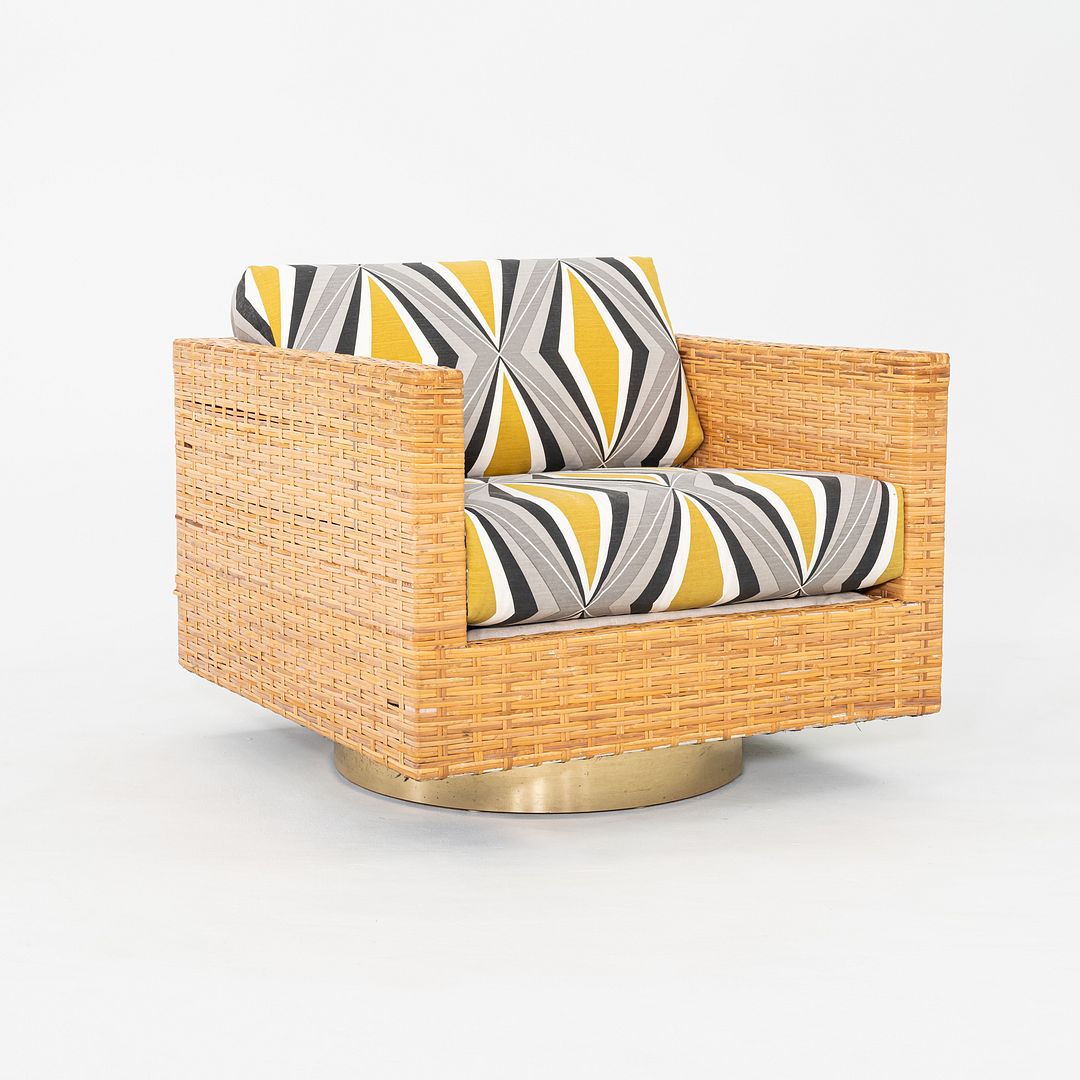 Rattan Cube Swivel Chairs