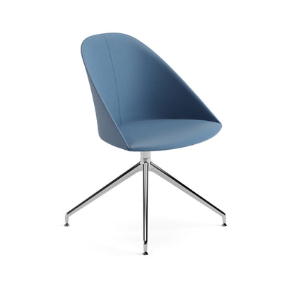 Cila Side Chair —  Trestle on Glides Fully Upholstered