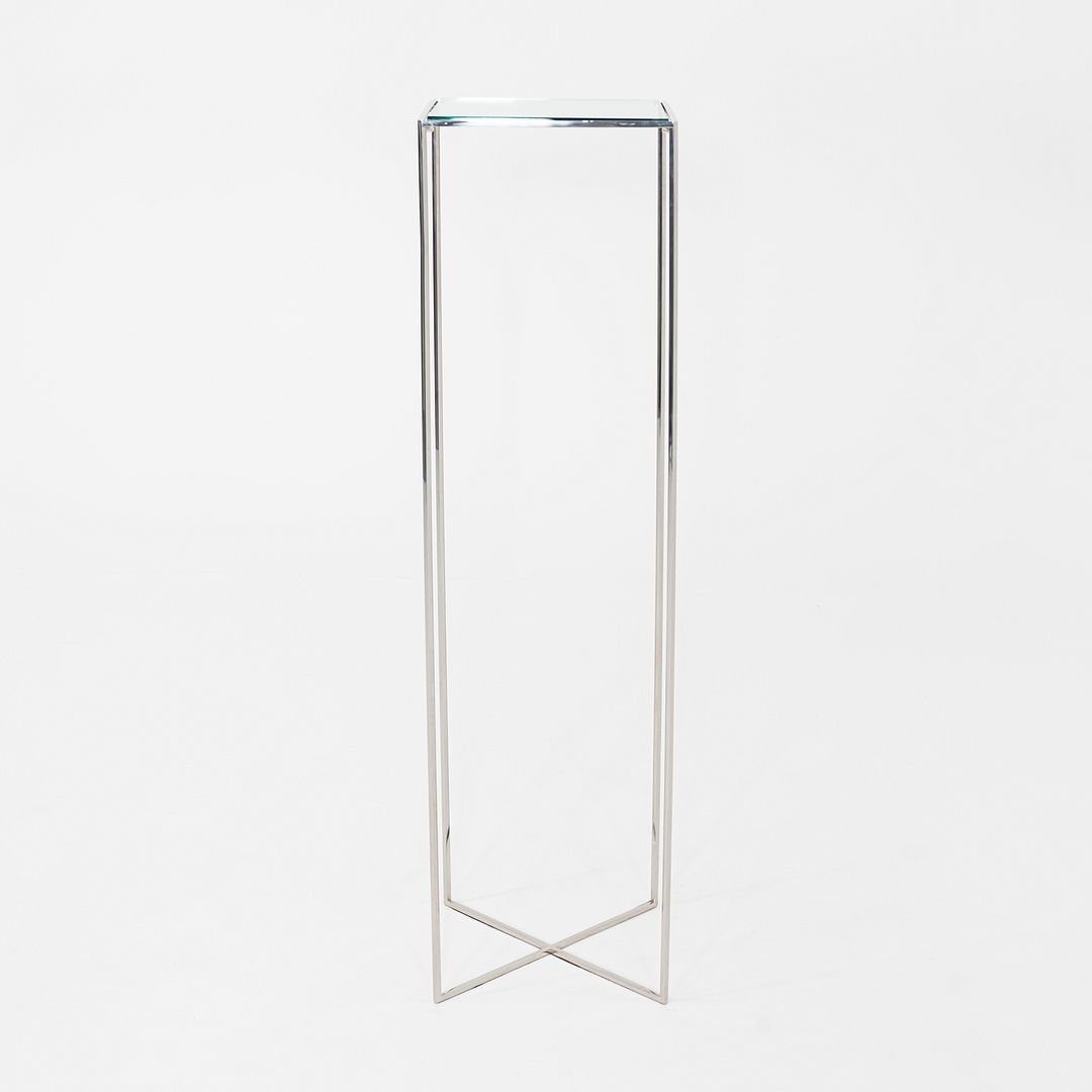 Glass and Steel Pedestal