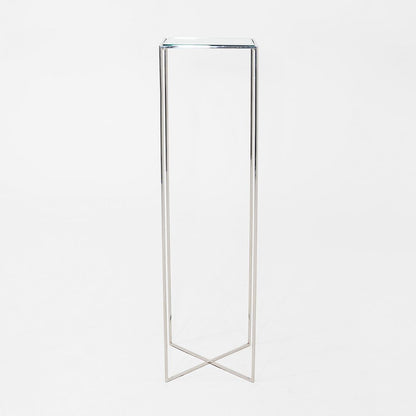 Glass and Steel Pedestal